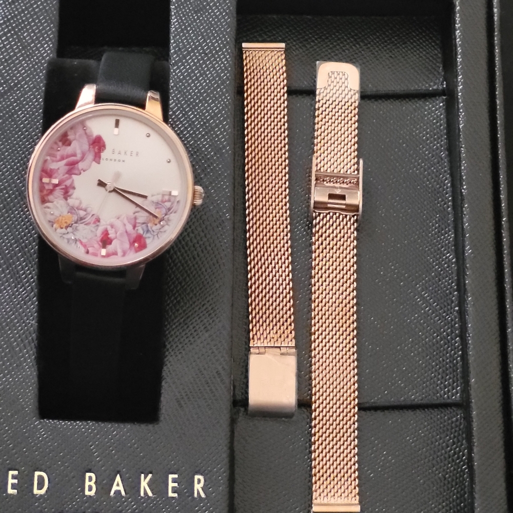 Ted Baker London dual strap set wrist watch  Rose gold